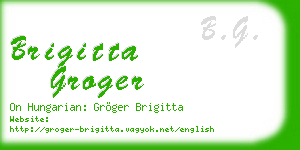 brigitta groger business card